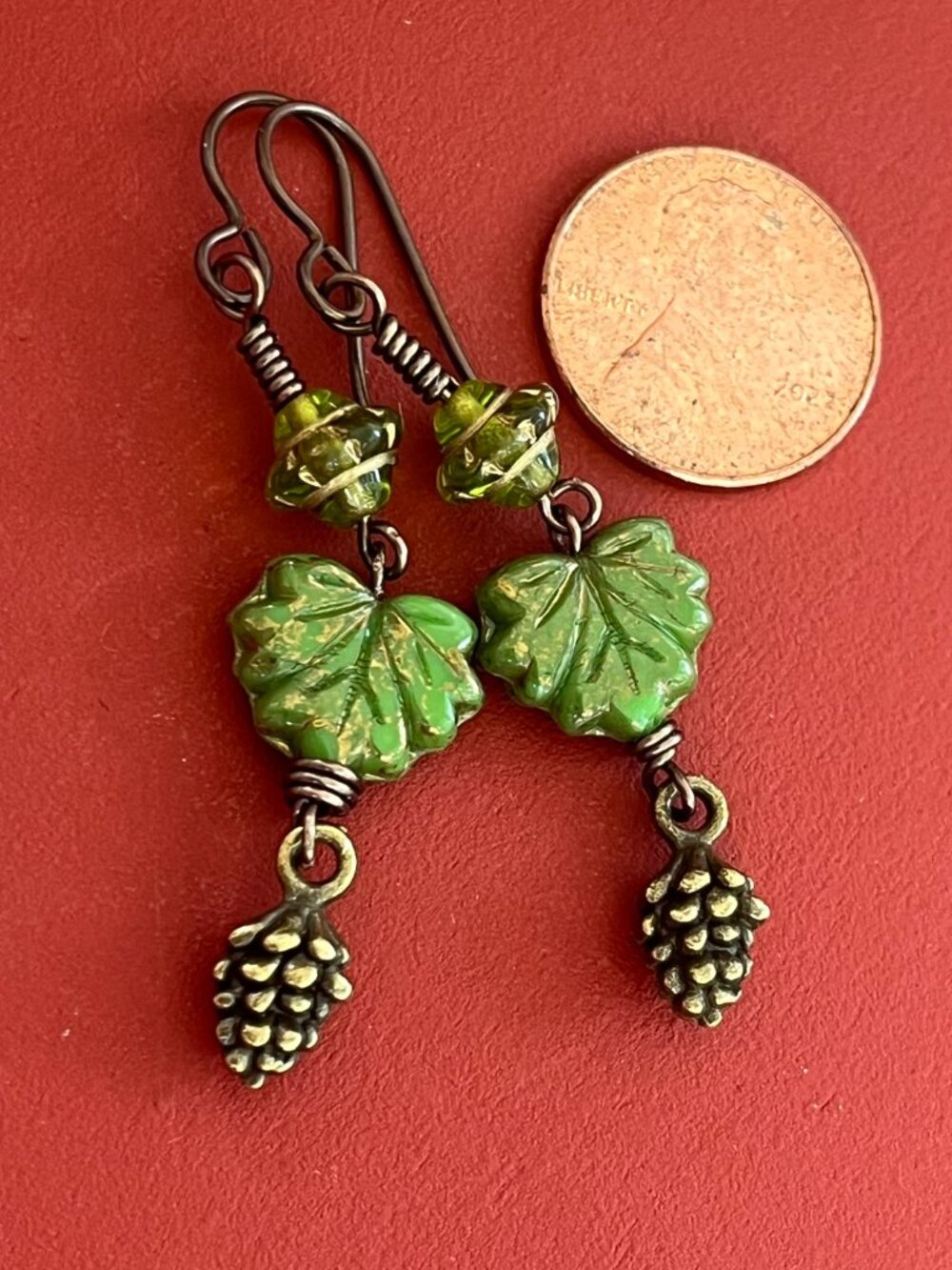 Woodland Boho Nature Inspired Dangle Earrings | Leaf Earrings